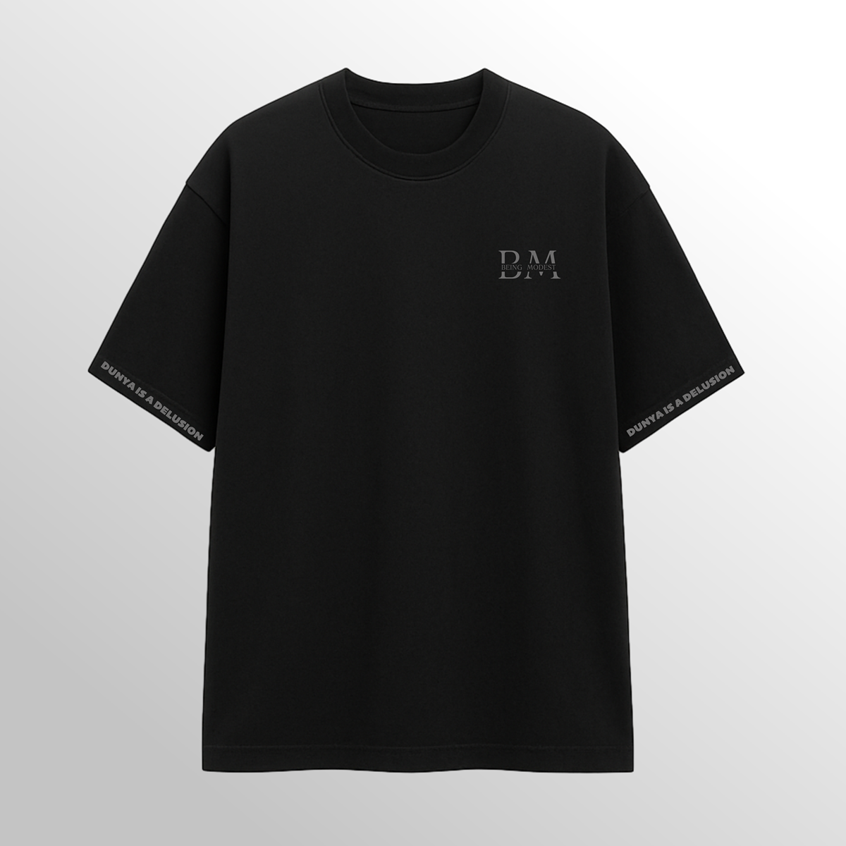 DUNYA IS A DELUSION BLACK HEAVYWEIGHT T-SHIRT