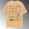 SABR , SHUKR , TAWAKKUL BEIGE T-SHIRT(GRID)