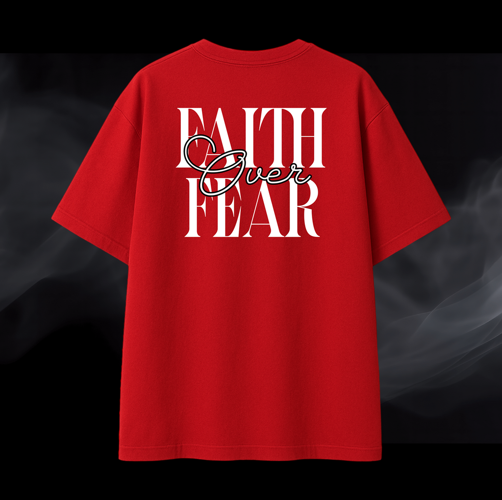 Faith over Fear oversized tee