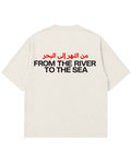 From the river to the sea Oversized tee(off-white)