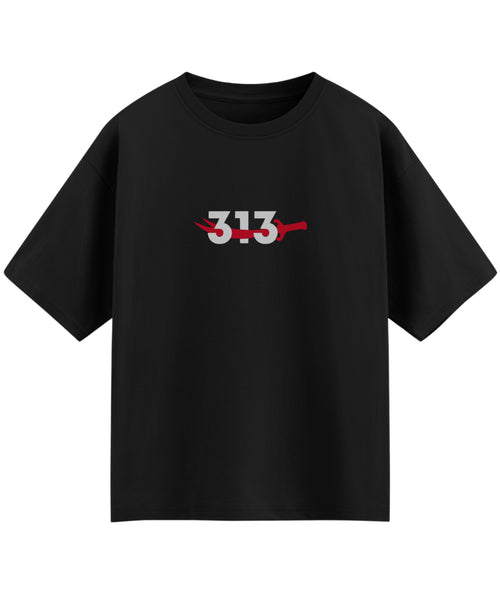 Black Oversized T-shirt Front Design