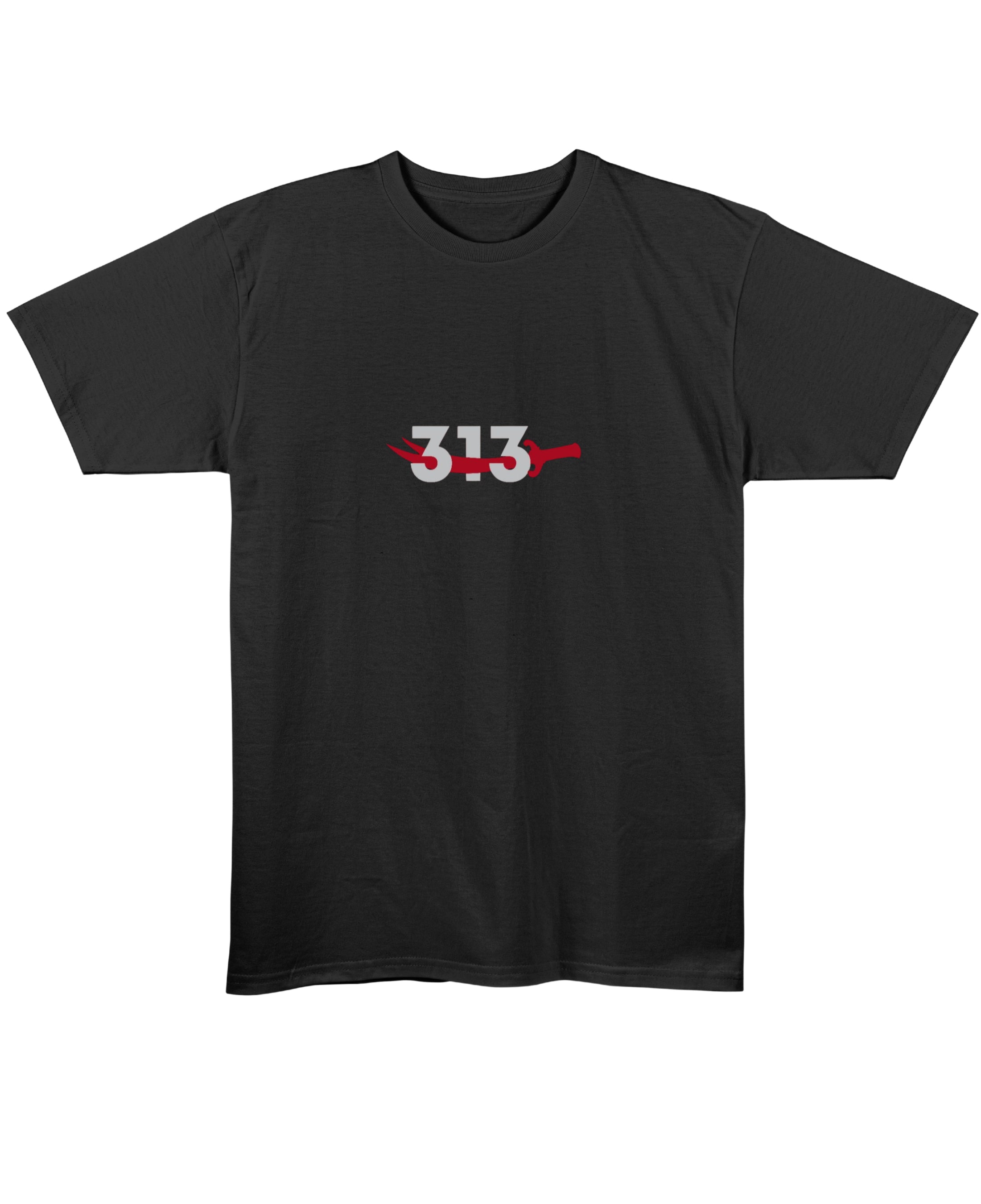 Black Regular Fit T-shirt Front Design