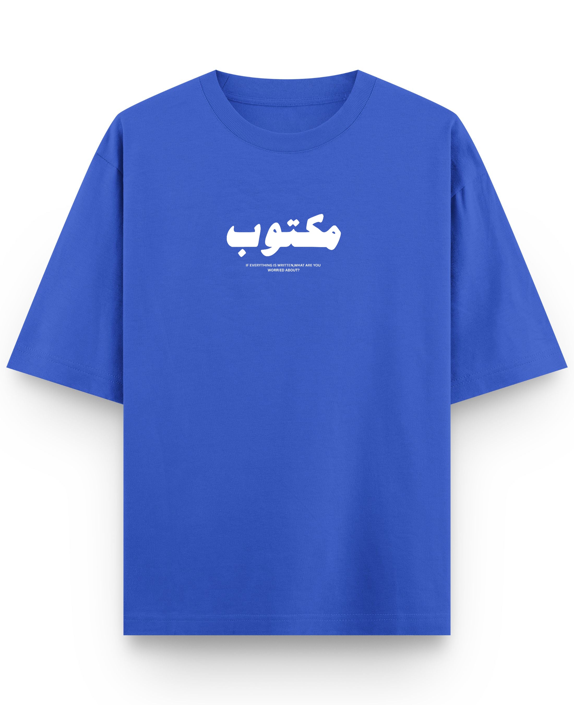 Royal Blue Oversized T-Shirt Front Design
