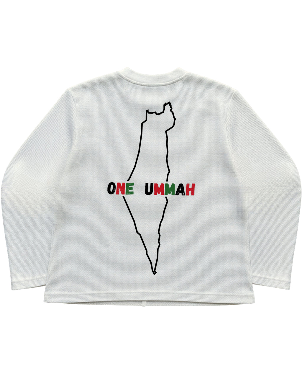 Off-white waffle knit oversized full-sleeve Back Design