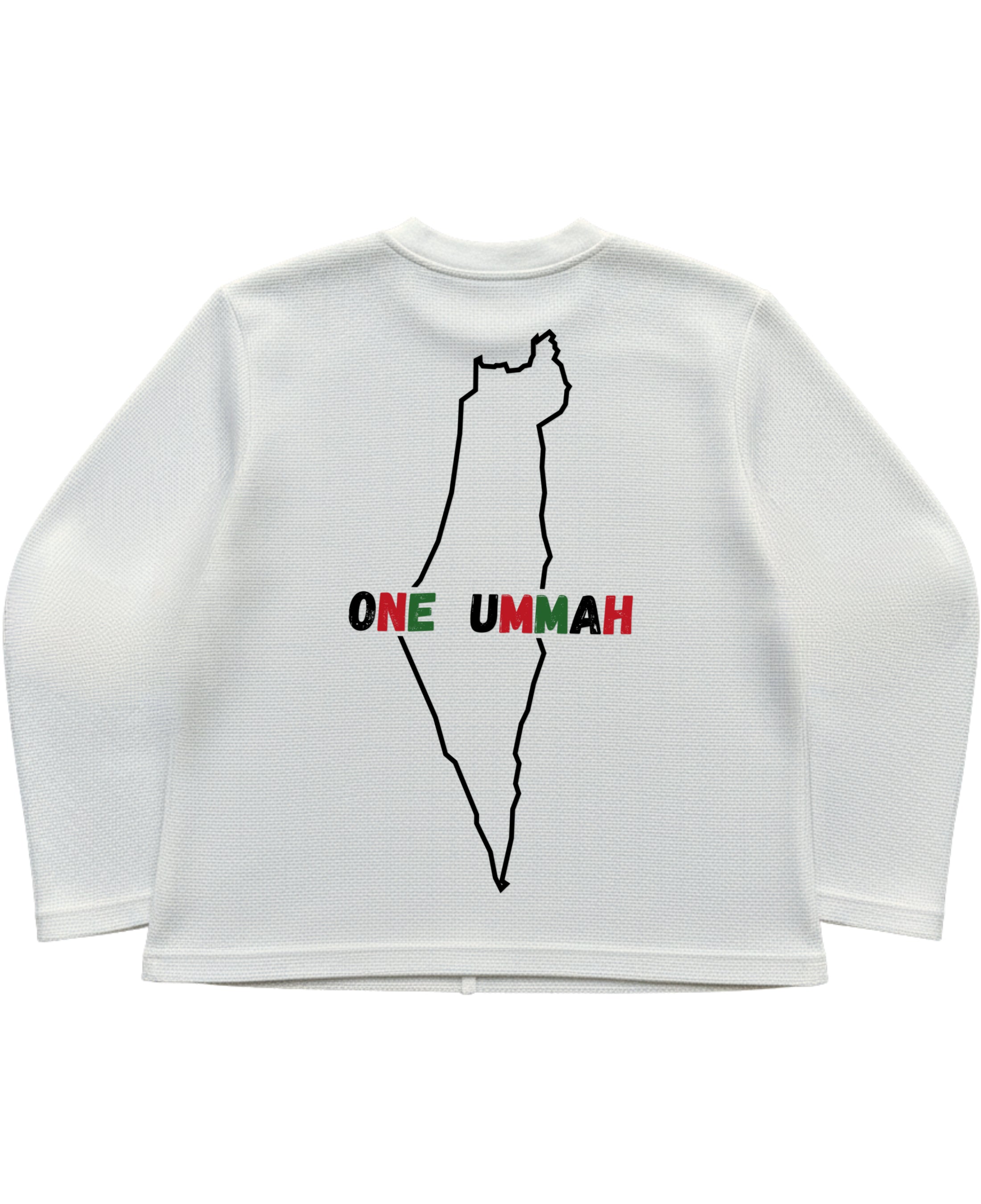 Off-white waffle knit oversized full-sleeve Back Design