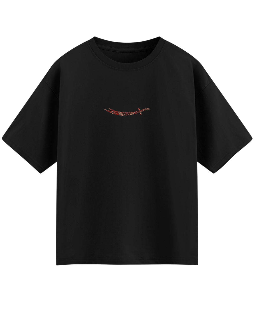 Black Oversized T-shirt Front Design