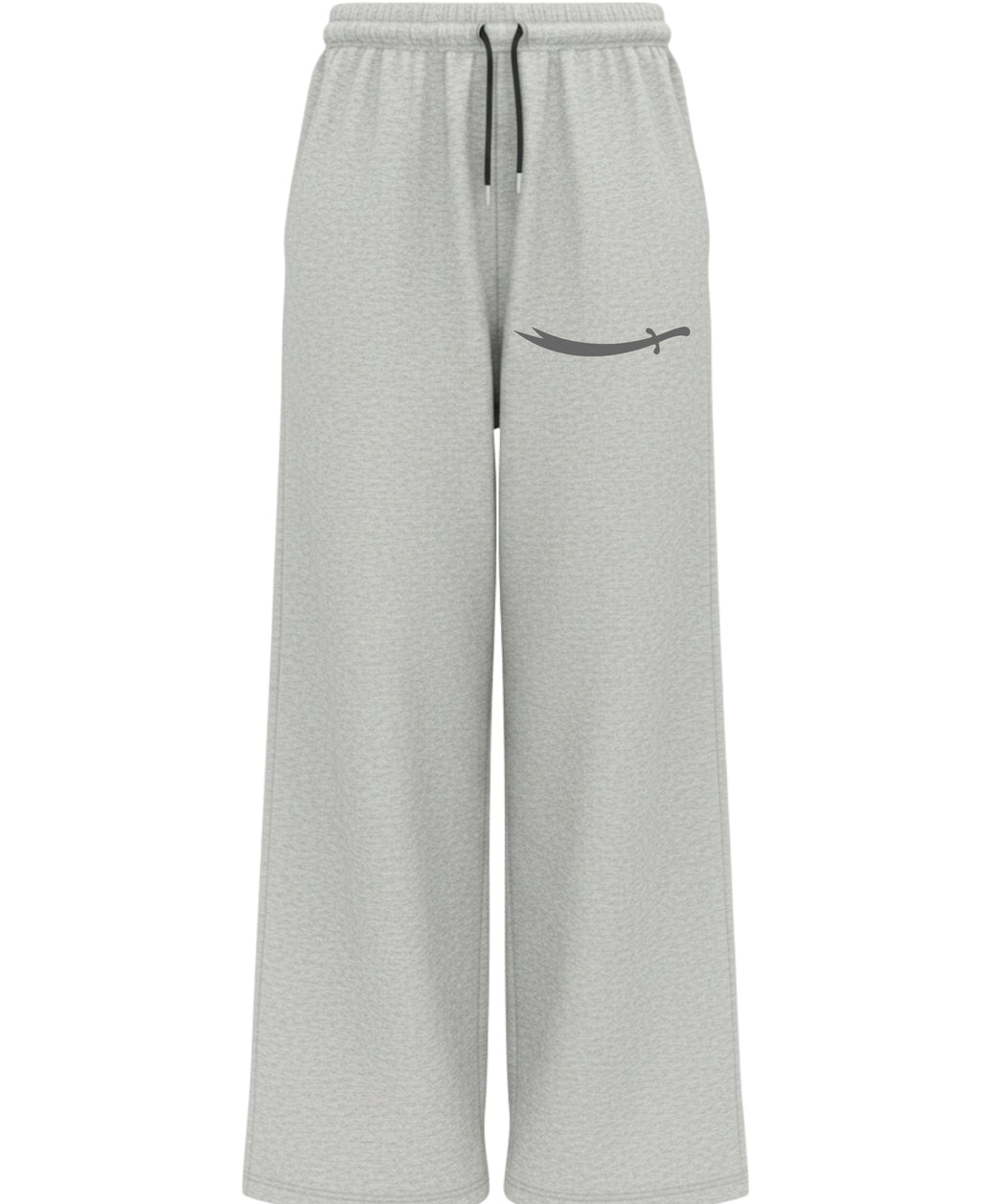 Grey Cotton Joggers Front Design