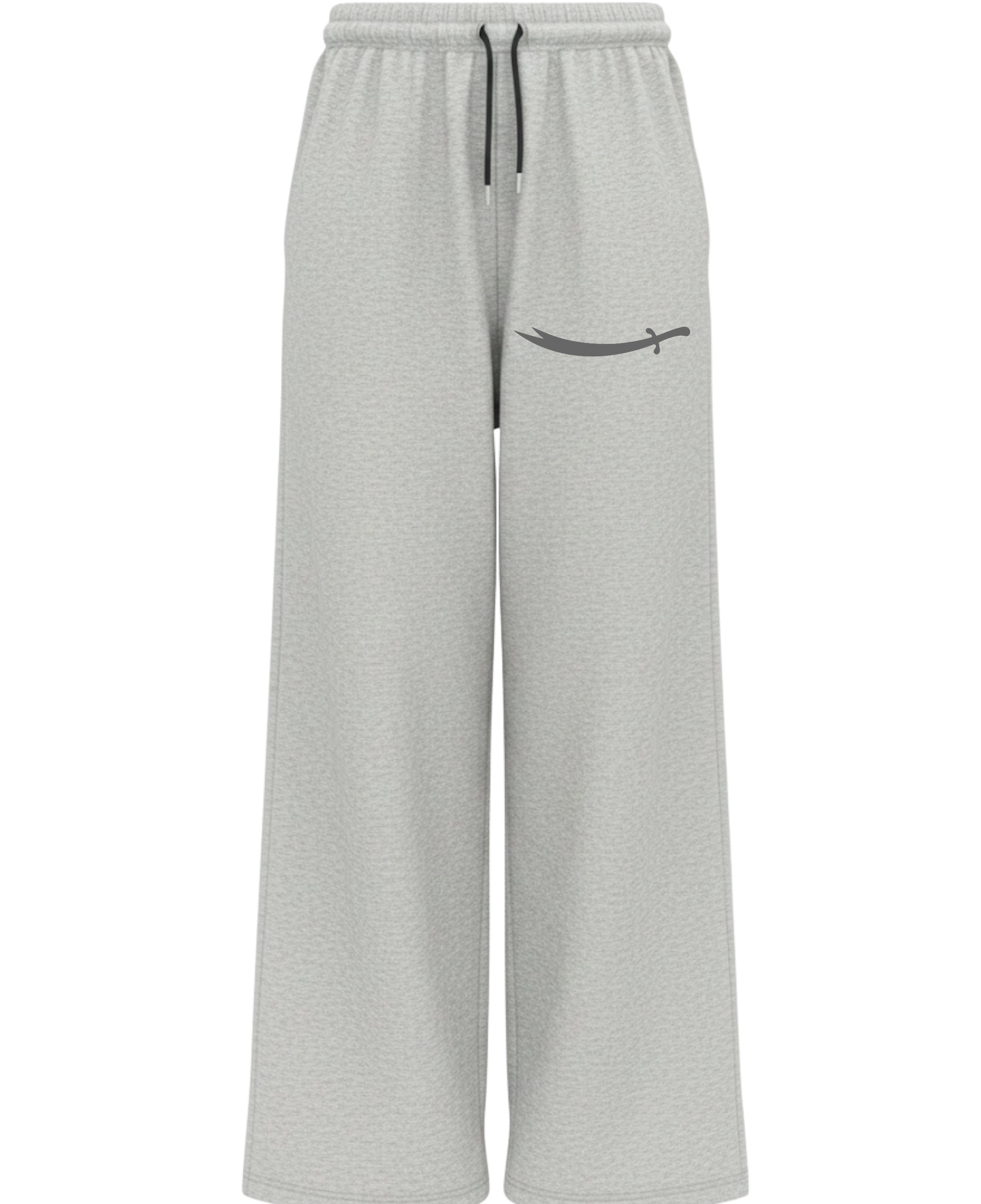 Grey Cotton Joggers Front Design