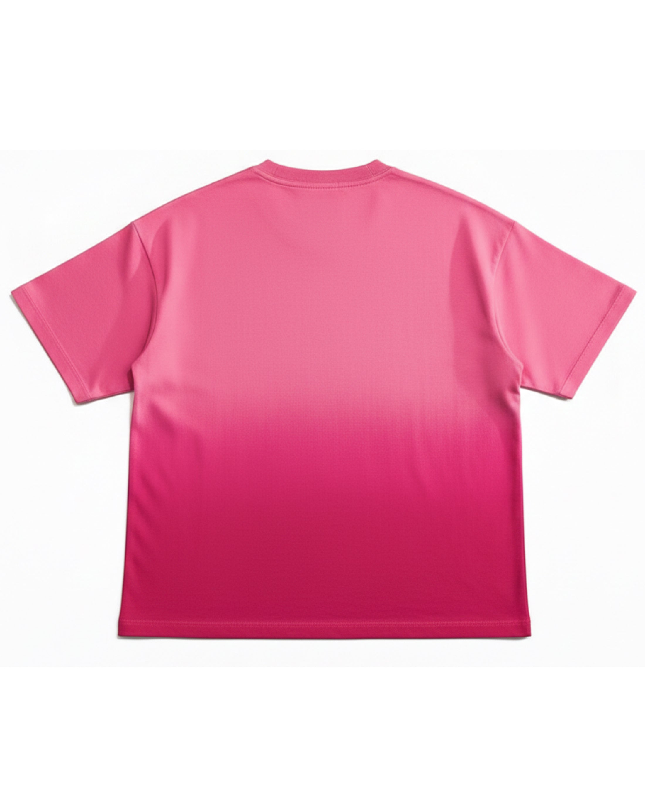 Pink Sunfade Ombré Wash Boxy Fit T-shirt Back Design